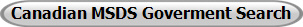 Canadian MSDS Goverment Search